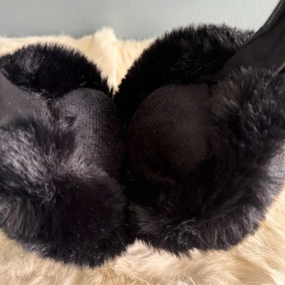UGG Faux Fur Black Ear Muffs - Picture 9 of 9